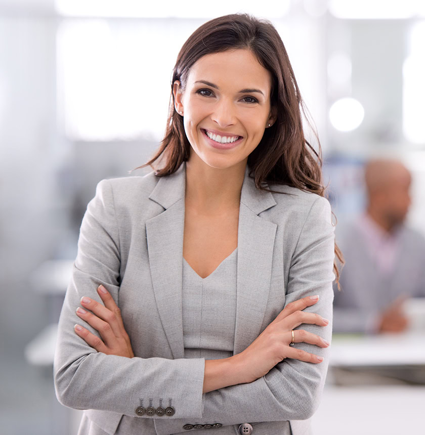 Shot of a young businesswoman standing in an office