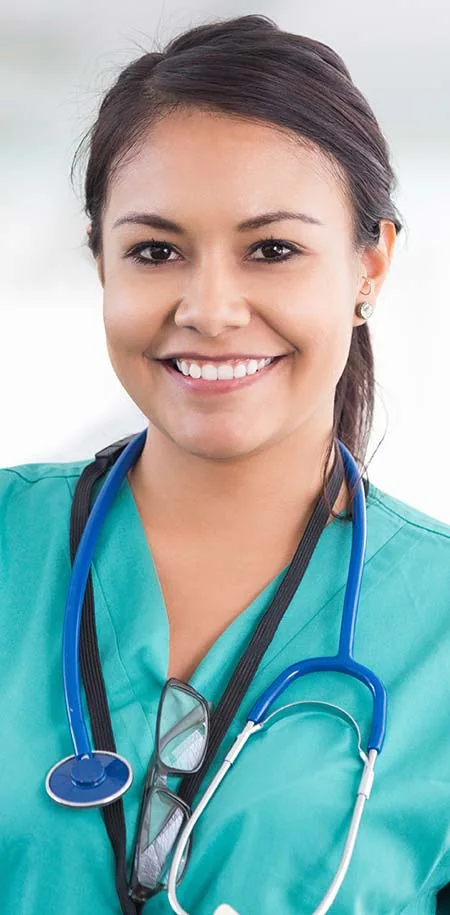 Female nurse smiling
