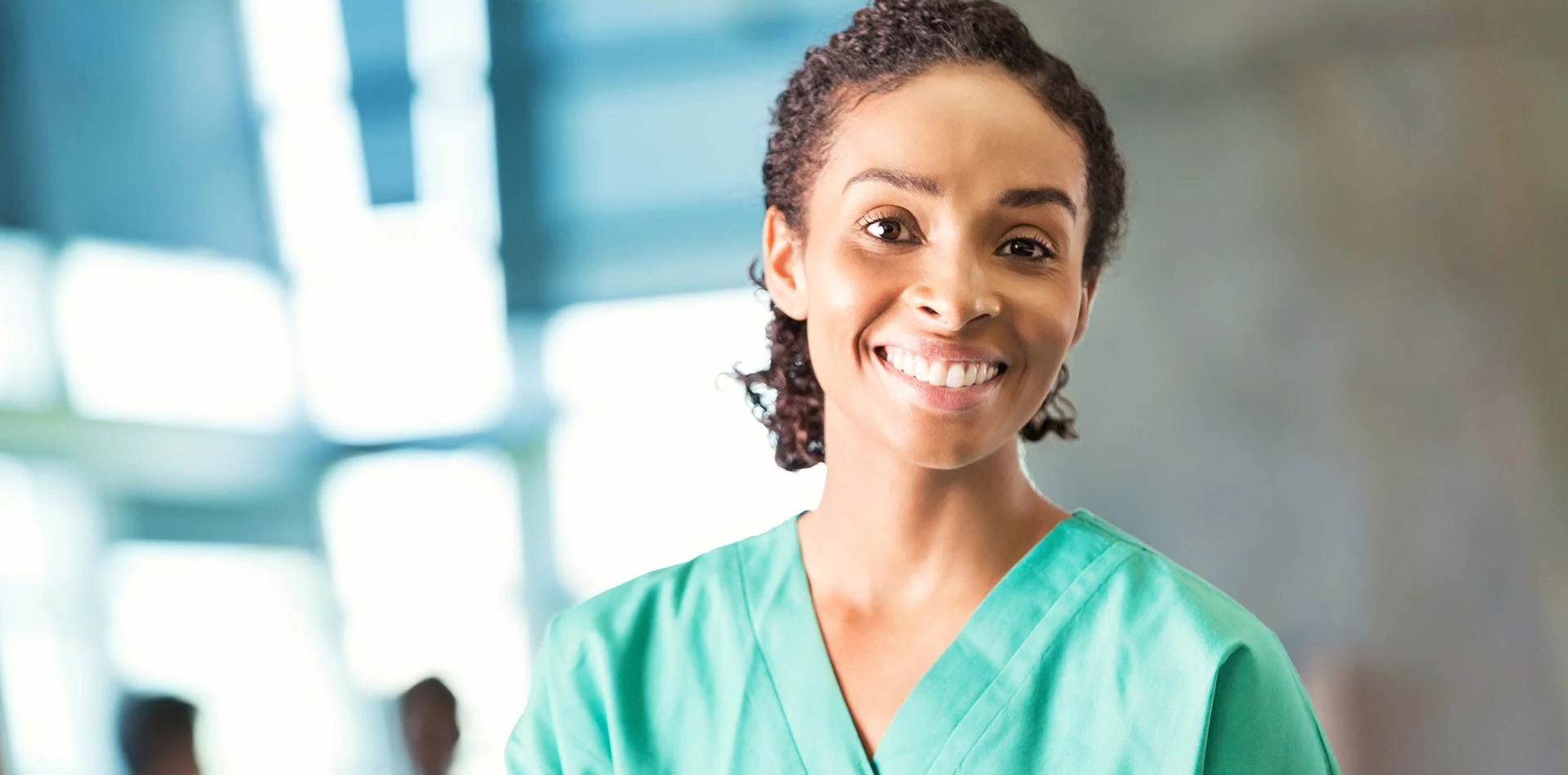 Female nurse smiling